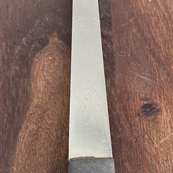 Flint Arrowhead Slotted Spatula 14" Vanadium Stainless Center Hole Handle USA - Picture 4 of 8